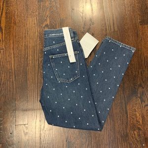 Current Elliott The Vintage Studded Slim Jeans